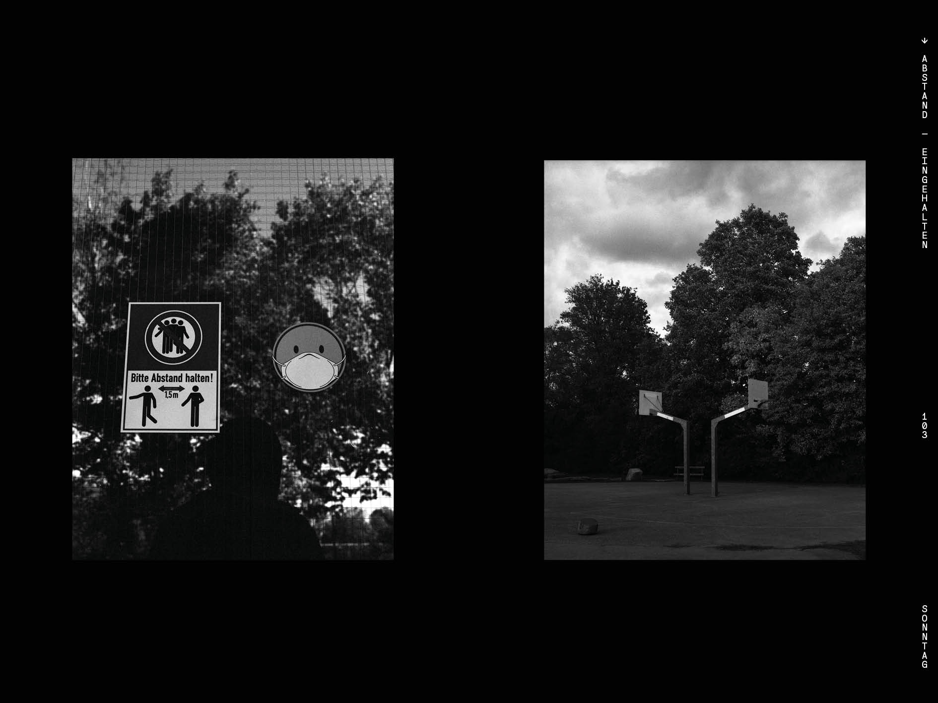 Analogue Archive, Foto von Abstand-halten Schild