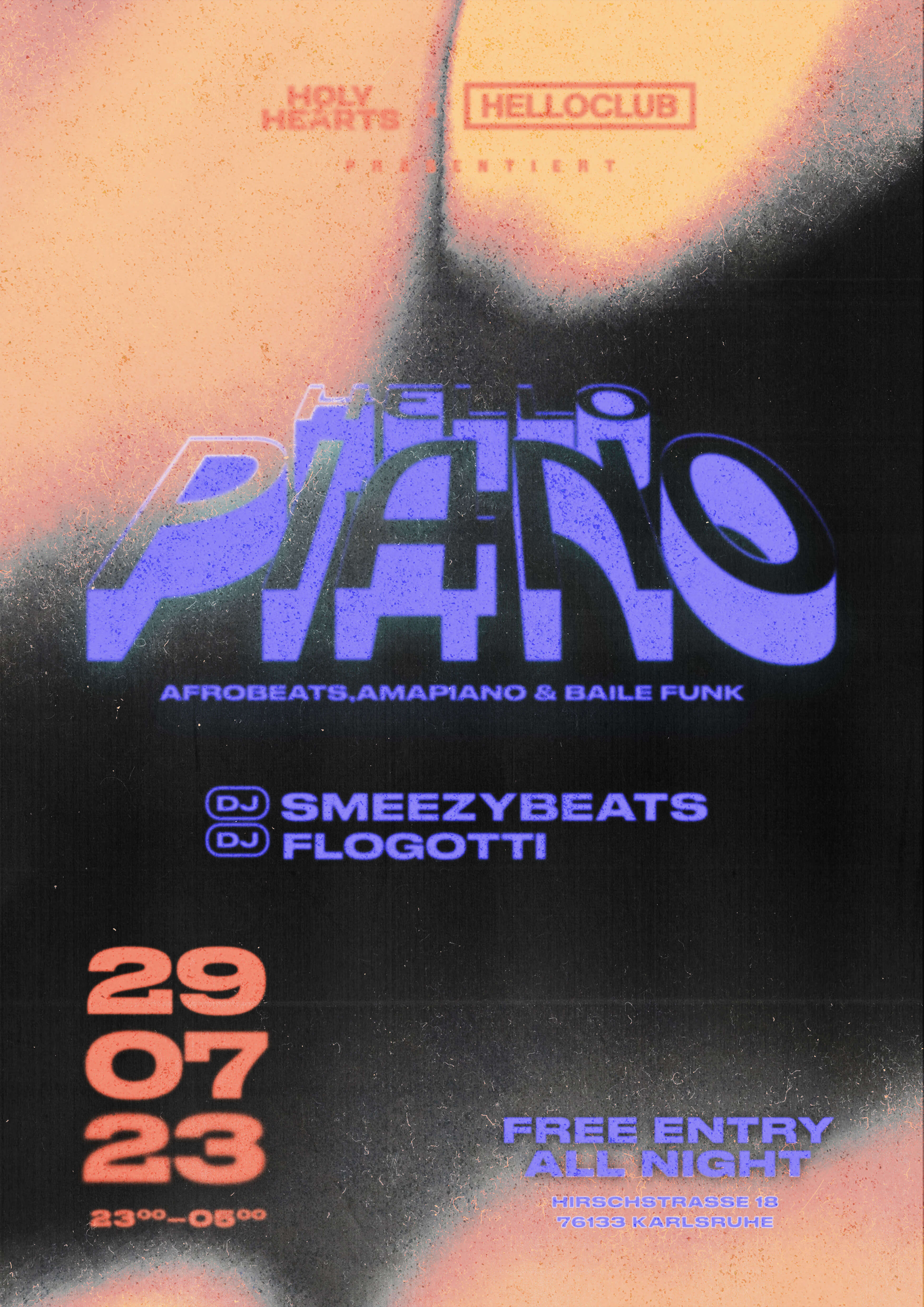 Hello Piano Event Poster