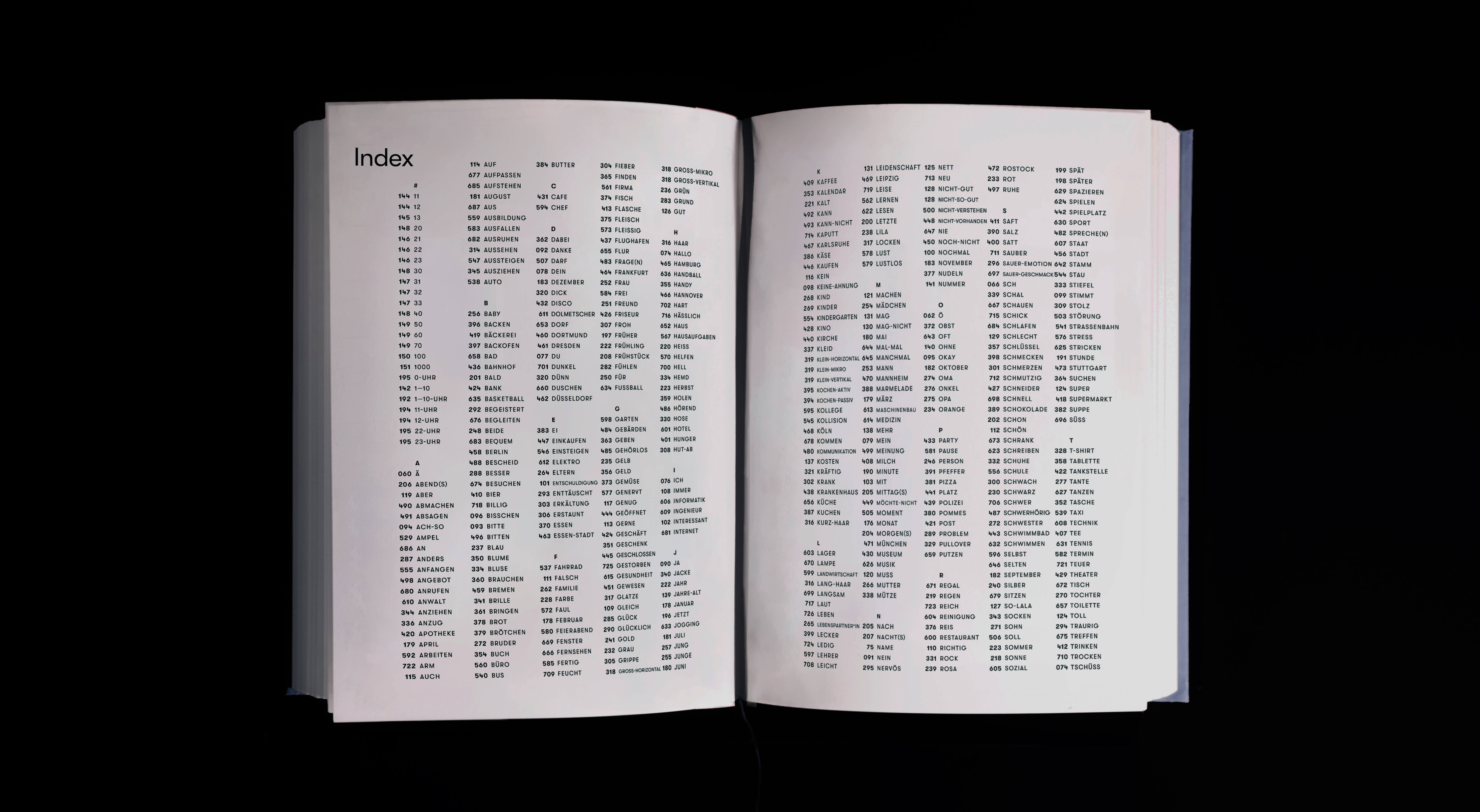 Gebärden erster Klasse Index