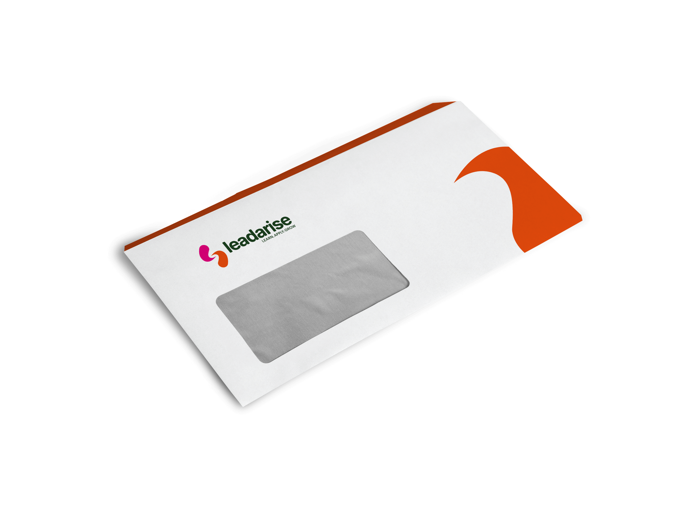 Briefumschlag DIN-lang mit Corporate Identity von leadarise