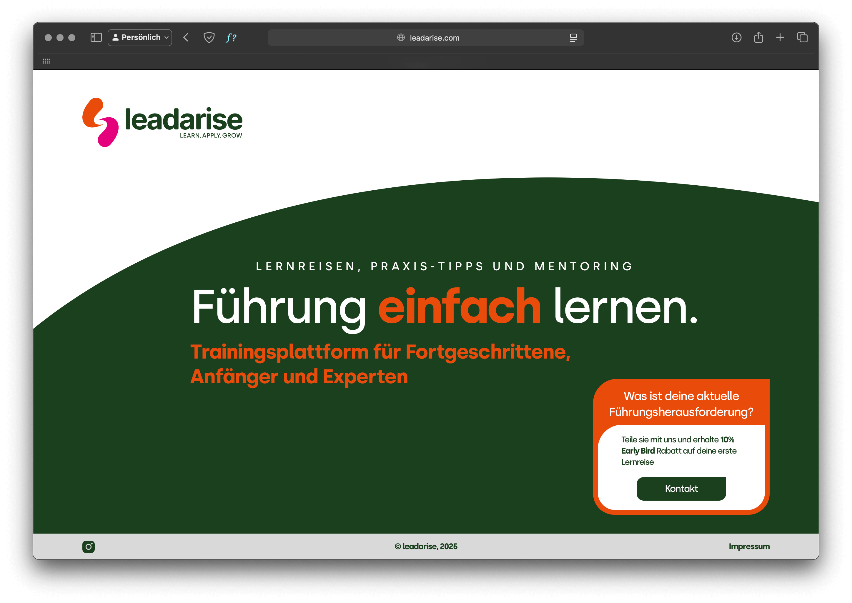 Webseite leadarise.com