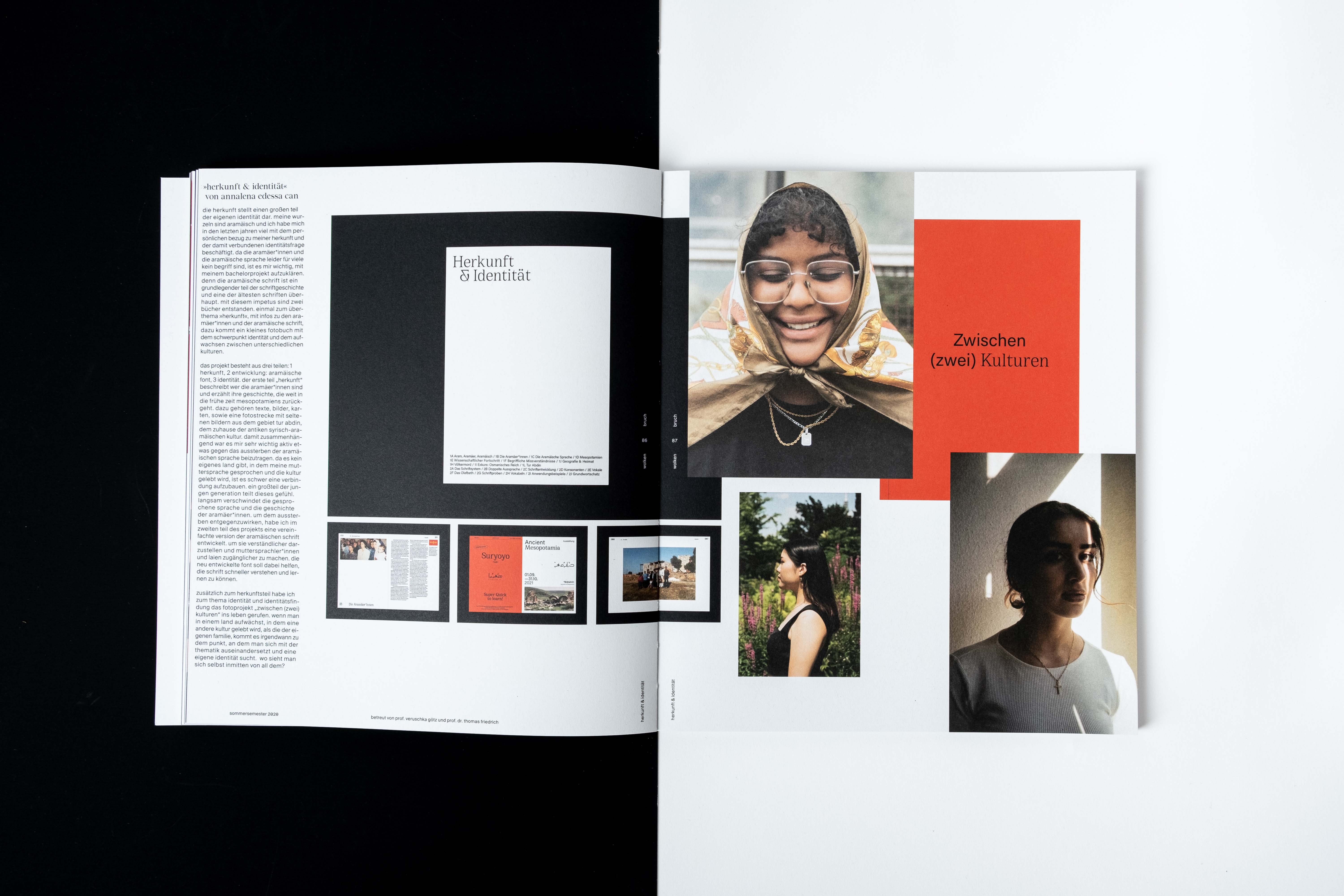 Editorial Design Herkunft Doppelseite Werkschaumagazin
